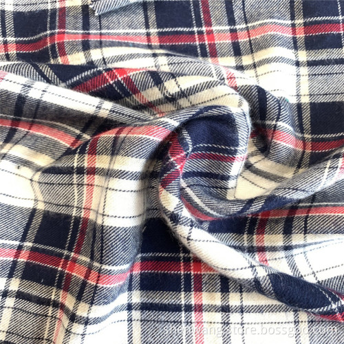 100% Rayon Yarn Dyed Brushed Winter Shirts Fabrics